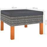  Vrtna sedežna garnitura 9-delna z blazinami poli ratan siva, (20677647) | Shoptok.si