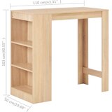  Barski stol s policom boja hrasta 110 x 50 x 103 cm | shoptok.hr