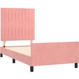  Okvir za krevet s uzglavljem ružičasti 100x200 cm baršunasti | shoptok.hr