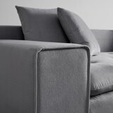 Bessagi Home sedežna garnitura ava, svetlo siva, žamet | Shoptok.si