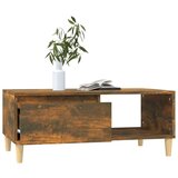  Klubska mizica dimljeni hrast 90x50x36,5 cm inženirski les, (20714555) | Shoptok.si