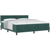vidaXL Box Spring Krevet s Madracem Tamnozelena Super King Baršun Cijene