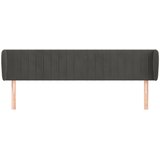  Uzglavlje s ušima tamnosivo 183x23x78/88 cm baršunasto | Eponuda.com