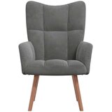  Stolica za opuštanje tamnosiva baršunasta | shoptok.hr