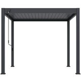 SUNFUN Paviljon z lamelami Toluca (300 x 300 cm, Material ogrodja: Aluminij, Antracit) cene