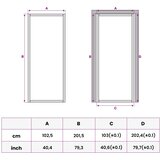  Unutarnja vrata 102,5 x 201,5 cm Kaljeno Staklo i Aluminij Slike