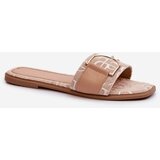 Boto Shiny Women's Flip Flops with Embellishment Beige Taleci | ePonuda.com