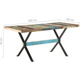  Blagovaonski stol 160 x 80 x 76 cm od masivnog obnovljenog drva | shoptok.hr