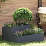  Vrtna saksija Antracit 80 x 80 x 50 cm Čelična vrata | shoptok.hr