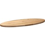 vidaXL Mizna plošča 140x60x4 cm trdna hrastovina ovalna | Shoptok.si