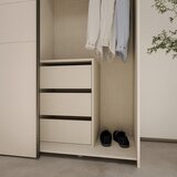 CARRYHOME OMARA Z DRSNIMI VRATI, barve hrasta, peščene barve | Shoptok.si