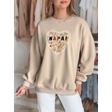 DStreet Bluza damska oversize z sercem SERDUCHOVA beżowa | Shoptok.si