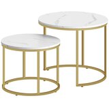  Okrugli stolić 2 kom - mramorne / zlatne noge | shoptok.hr
