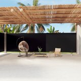 vidaXL Uvlačiva bočna tenda crna 220 x 1200 cm Cijene