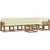  Set vanjskih sofa 7 kom. Prirodna i krem | shoptok.hr