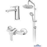 Rosan SET 1 Blau slavina za lavabo i tuš kadu sa usponskim tušem B137530 | Eponuda.com