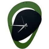 WALLXPERT dekorativni metalni zidni sat mele 1 crno - zeleni u