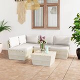  Garnitura iz palet 5-delna z blazinami smrekovina | Shoptok.si