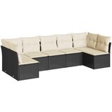  The Living Store Vrtna sedežna garnitura 7-delna z blazinami črn poli ratan - Vrtna Sedežna Garniture, (21455453) | Shoptok.si