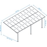 WESTMANN Aluminijska nadstrešnica za terasu Bruce 6m | Bijela | 300x617x270 cm - BRANDED IN GERMANY | shoptok.hr