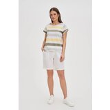 Marisse White Striped Cotton T-Shirt | shoptok.hr