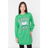 Trendyol Green Printed Knitted Sweatshirt | shoptok.hr