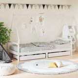 Maison Chic Otroška postelja - Otroški ležaj - Otroški posteljni okvir s predali bel 90x200 cm trdna borovina, (21698409) | Shoptok.si