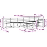  Set vanjskih sofa 7 pcs Bijela Čvrsto drvo akacije | Eponuda.com