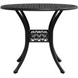  Vrtni stol crni Ø 90 x 75 cm od lijevanog aluminija | shoptok.hr