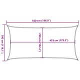  Jedro protiv sunca boje pijeska 5x3 m 100 % poliester Oxford | shoptok.hr