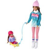  Lutka Anlily majke i kćeri na sanjkama - 30 cm | Shoptok.si