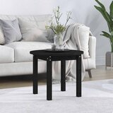  Stolić za kavu crni Ø 55x45 cm od masivne borovine | shoptok.hr
