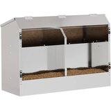 Hranilica za zečeve Srebrno 64.5 x 25.5 x 45.5 cm Cinkani čelik | Eponuda.ba