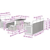  Set od 8 dijelova vrtne sofe s jastučićima bež poli ratan akacija | shoptok.hr