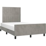  Okvir za krevet bez madraca svjetlosivi 120x190 cm baršunasti | shoptok.hr