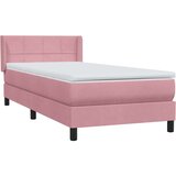  Box spring krevet s madracem ružičasti 80 x 220 cm baršunasti | shoptok.hr