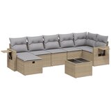  8-dijelni set vrtnih sofa s jastucima bež od poliratana | shoptok.hr