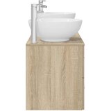  Set namještaja za kupaonicu 3 kom. Hrast sonoma Smeđa 49,5 x 44,5 x 65 cm | Shoptok.si