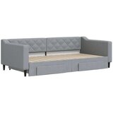 vidaXL Dnevni krevet na razvlačenje svjetlosivi 100x200 cm od tkanine | shoptok.hr