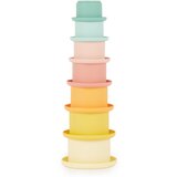 bieco Silicone Stacking Cups Tropical Vibes zložljivi lončki 12 m+ 7 kos | Shoptok.si
