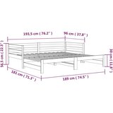  Izvlečna dnevna postelja 2x(90x190) cm trdna borovina, (20725325) | Shoptok.si