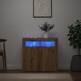  Komoda s LED svjetlima boja hrasta 80x35x75cm konstruirano drvo | Eponuda.com