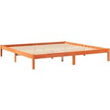  Knjižna postelja brez vzmetnice vošč. rjava 180x200 cm borovina, (21792072) | Shoptok.si