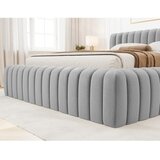 ELTAP Svijetlo sivi tapecirani bračni krevet s prostorom za odlaganje s podnicom 160x200 cm Carilla – | shoptok.hr