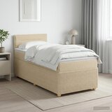  Boxspring krevet s madracem Krem 100 x 200 cm Tkanina | shoptok.hr