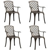 vidaXL 5-dijelni bistro set od lijevanog aluminija brončani | shoptok.hr