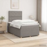 Boxspring krevet s madracem Sivosmeđa 120 x 200 cm Tkanina - Sivosmeđa 120 x 200 cm Dizajn s rombovima Cijene