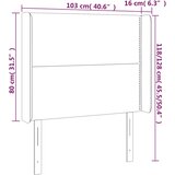  Uzglavlje s ušima plavo 103x16x118/128 cm od tkanine | shoptok.hr