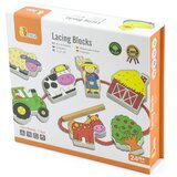 Viga drvene isprepletene poljoprivredne kocke za Montessori konac | shoptok.hr