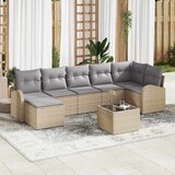  Set sofe s jastukom s pohranom 8 pcs Bež poliratan | shoptok.hr